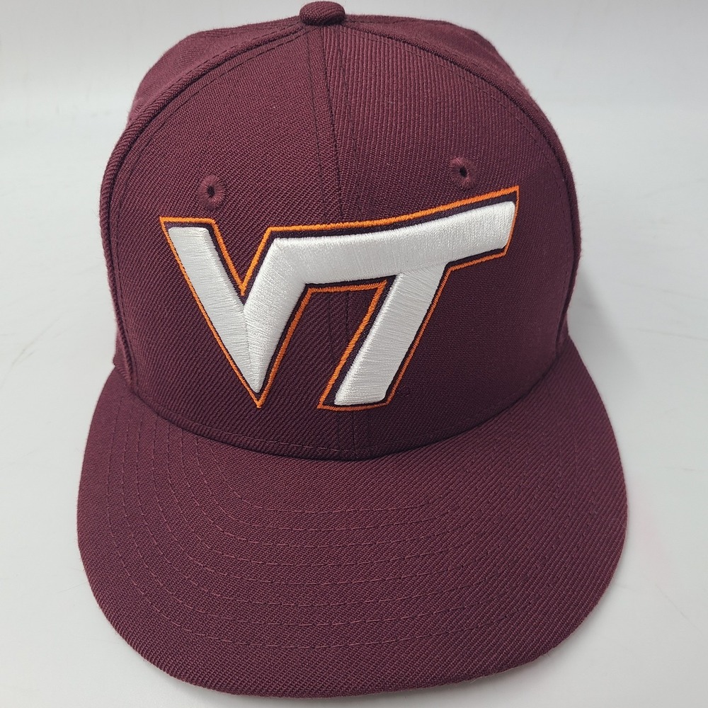 Virginia Tech Hokies Hat Fitted 7 New Era 59Fifty Maroon NCAA University Wool